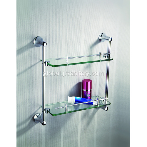 Glass Shelf Dual Layer High Quality Glass Towel Shelf Manufactory